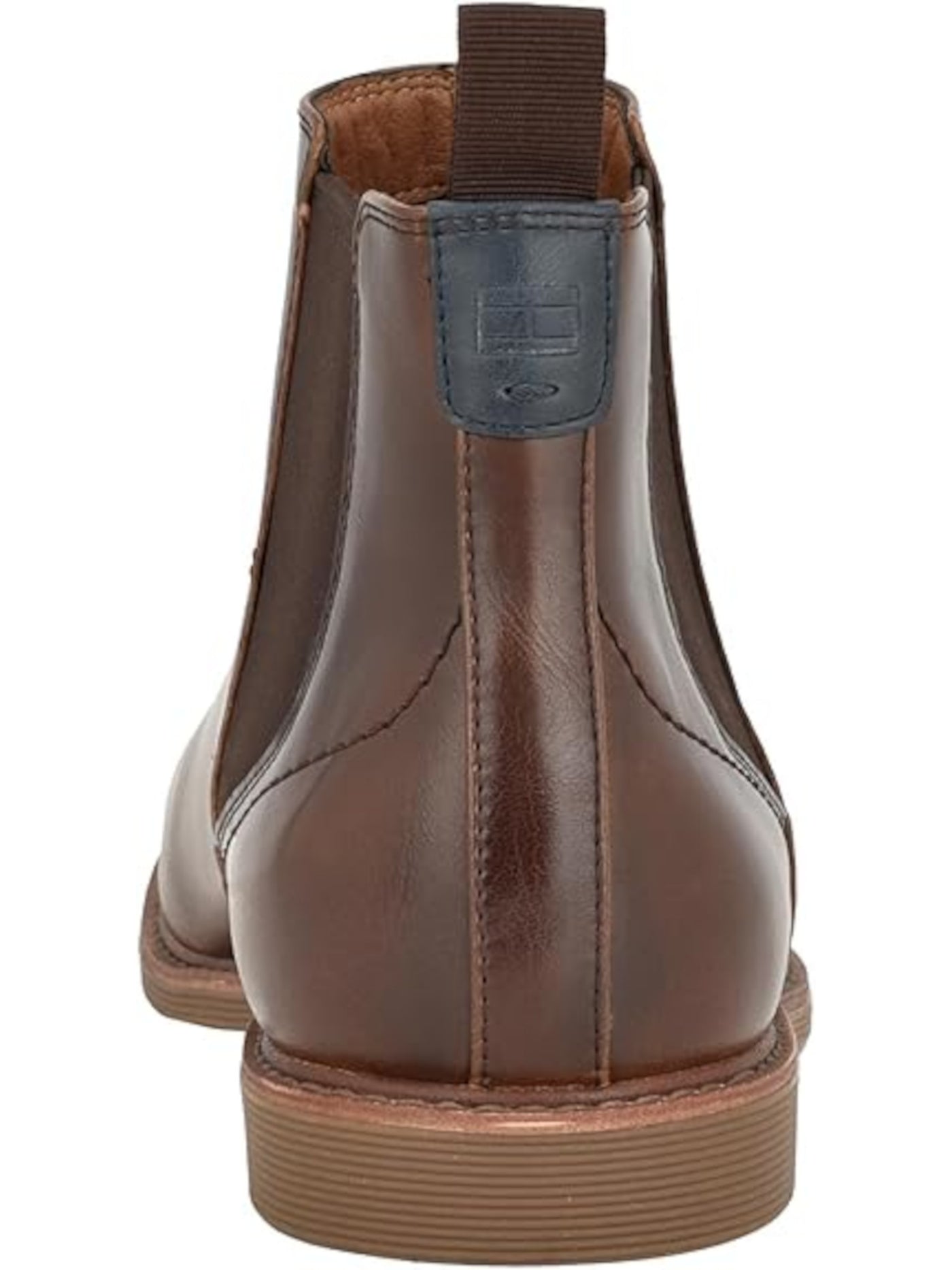 TOMMY HILFIGER Mens Brown Heel Pull-Tab Goring Padded Risten Round Toe Dress Chelsea 9