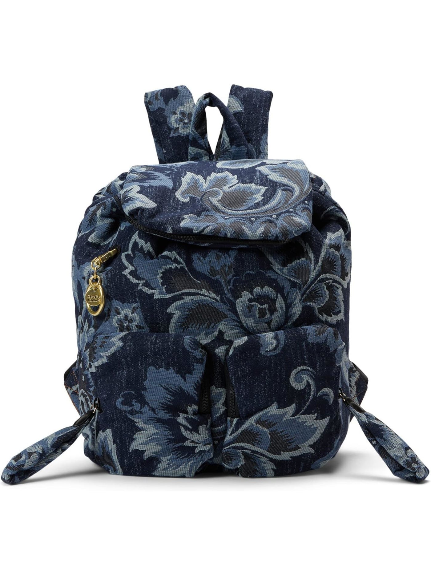 SEE BY CHLOE Women's Blue Floral Single Strap Backpack