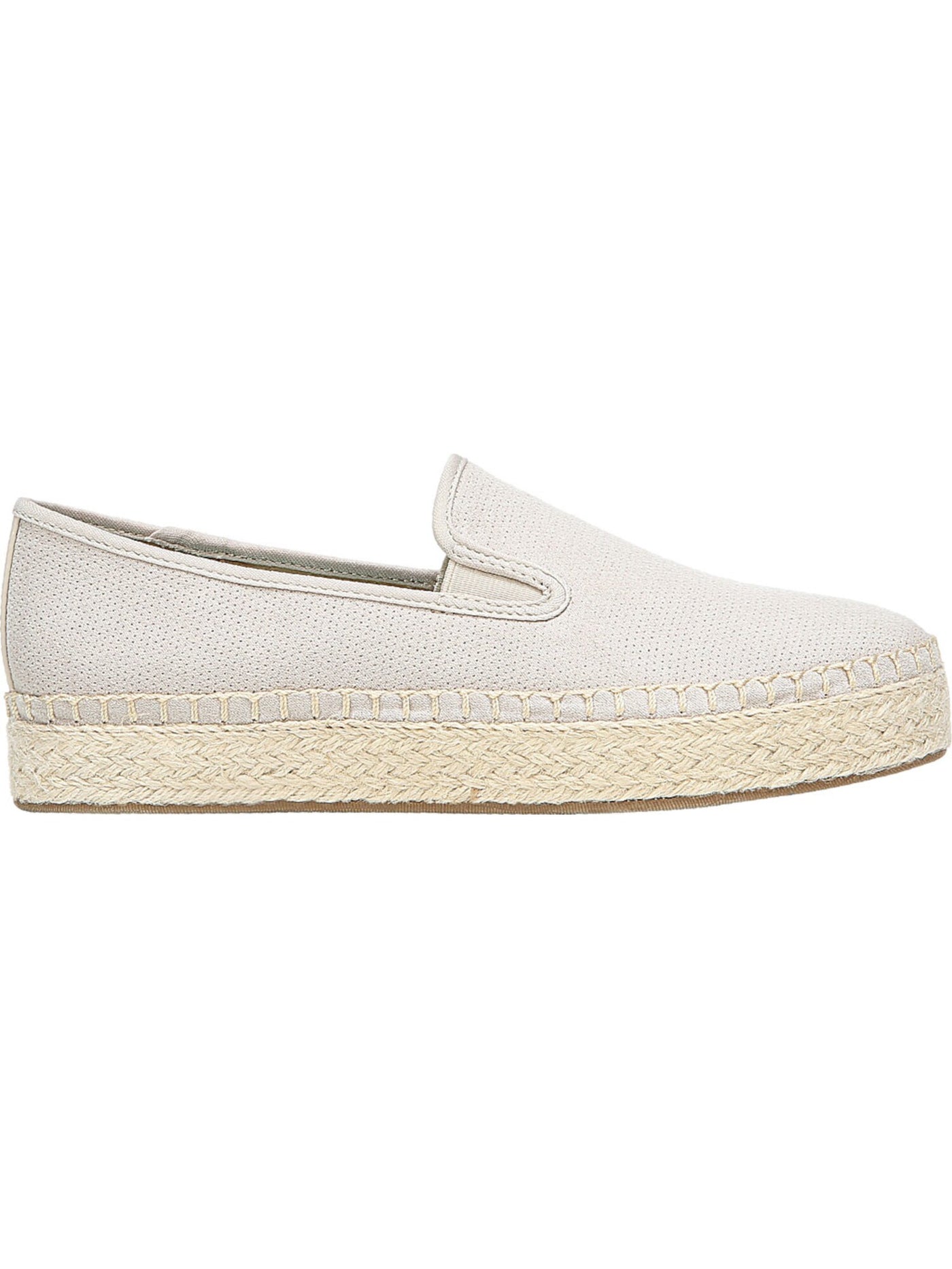 DR SCHOLLS Womens Beige Jute Wrapped Elastic Goring Micro Suede Cushioned Comfort Far Out Almond Toe Platform Slip On Loafers 6 M