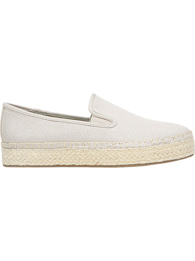 DR SCHOLLS Womens Beige Jute Wrapped Elastic Goring Micro Suede Cushioned Comfort Far Out Almond Toe Platform Slip On Loafers 6 M