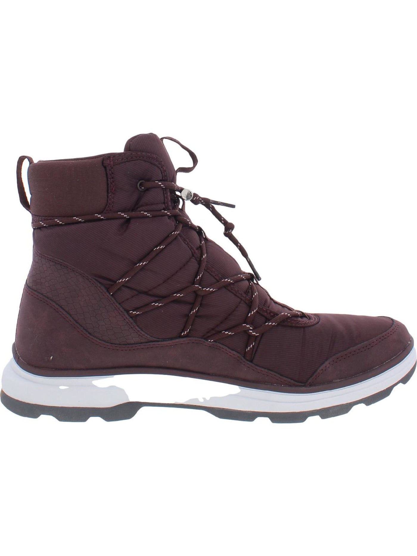 RYKA Womens Burgundy Water Resistant Removable Insole Brae Round Toe Wedge Lace-Up Snow Boots 9 M