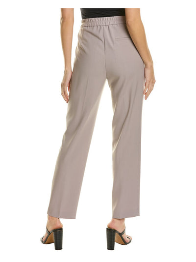 HELMUT LANG Womens Gray Pocketed Pleated Tapered Pull On Button Detail Wear To Work Straight leg Pants 6