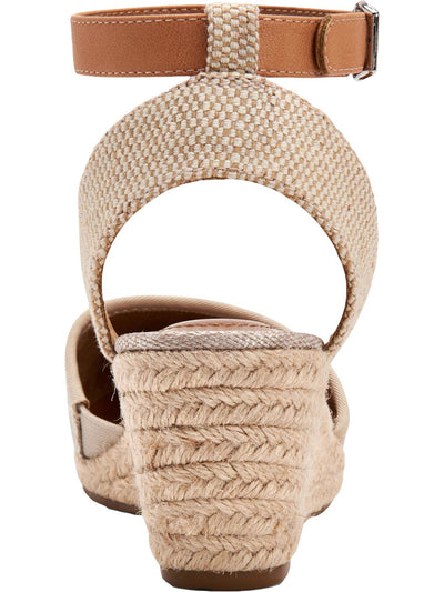 STYLE & COMPANY Womens Beige Cushioned Ankle Strap Mailena Round Toe Wedge Buckle Espadrille Shoes 8.5 M