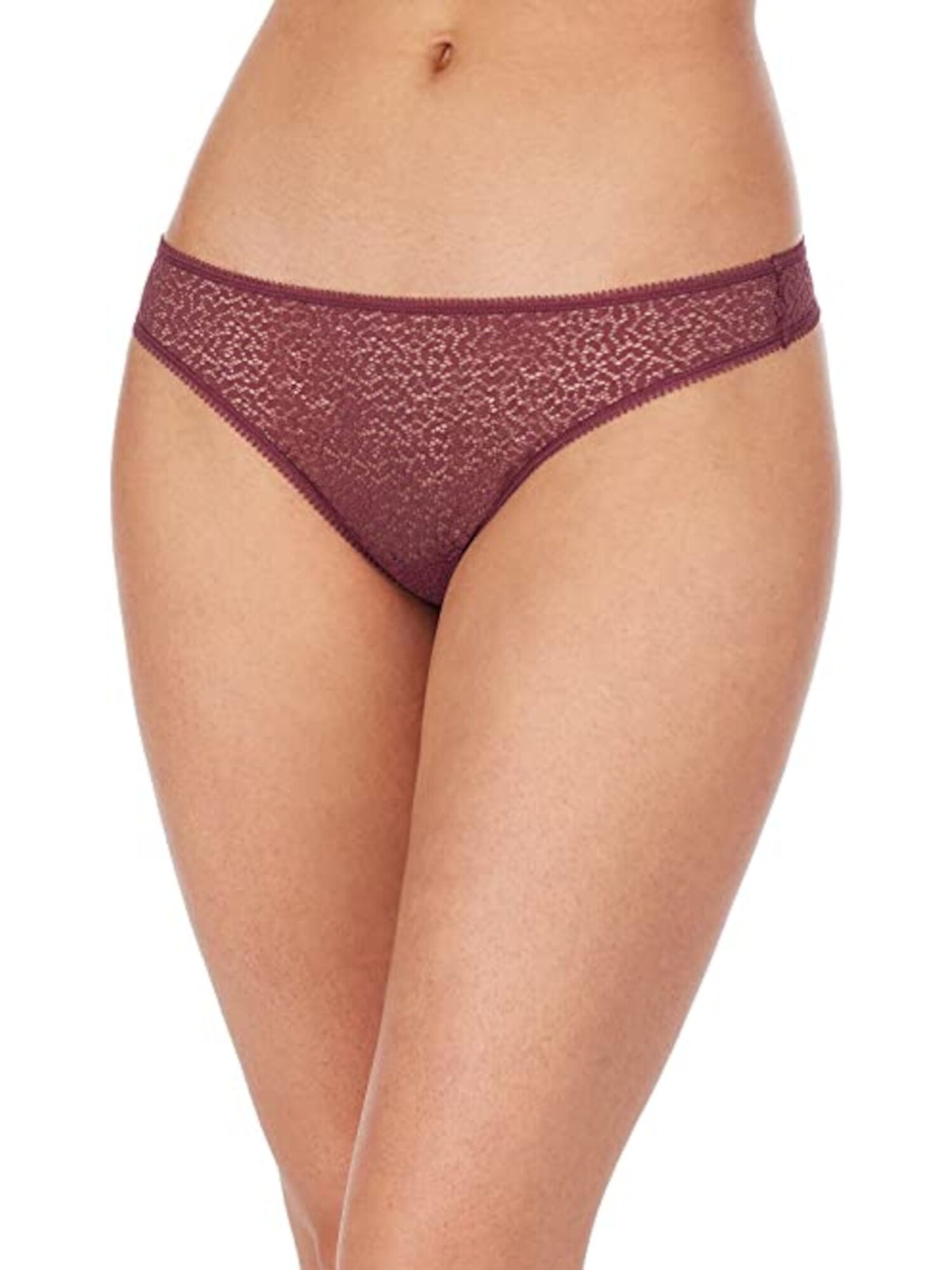 DKNY Intimates Purple Nylon Thong Underwear L