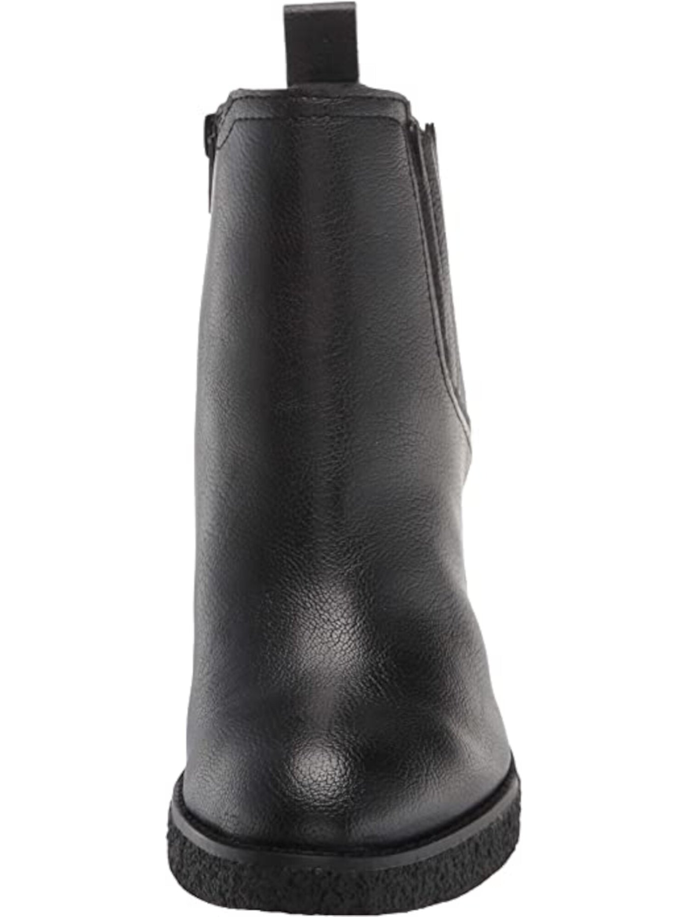 ZODIAC Womens Black Pull Tab Stretch Gore Comfort Indigo Round Toe Wedge Zip-Up Dress Booties 9 M