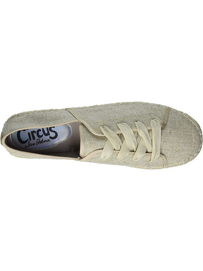 CIRCUS BY SAM EDELMAN Womens Beige Espadrille Padded Lug Sole Luna Round Toe Lace-Up Athletic Sneakers 8 M