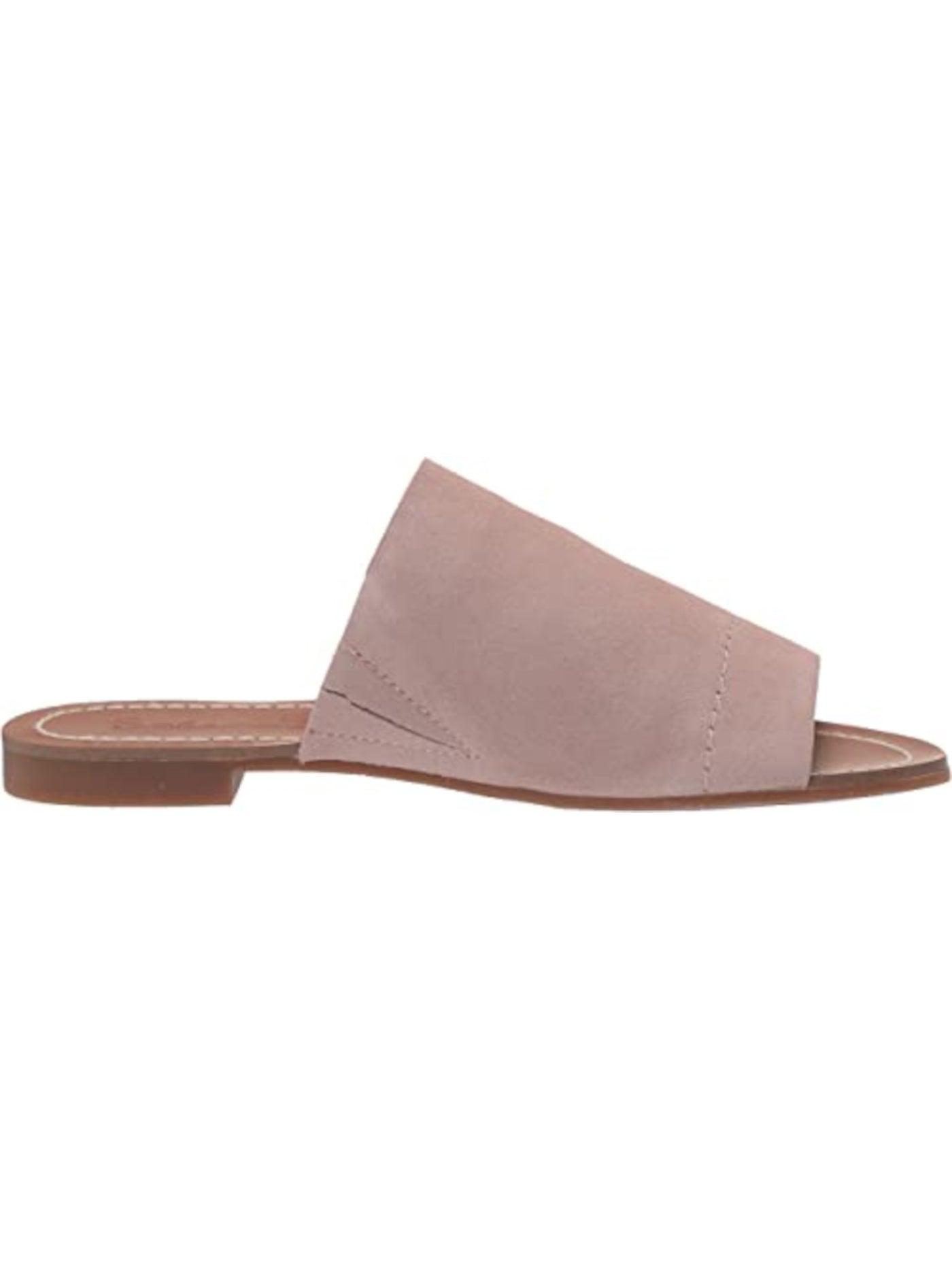 SPLENDID Womens Beige Goring Mavis Round Toe Slip On Leather Slide Sandals Shoes 7 M