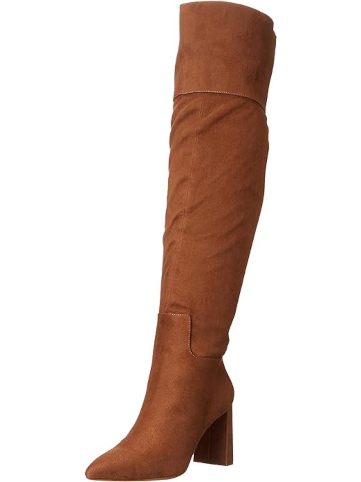 JESSICA SIMPSON Womens Brown Padded Goring Akemi Pointed Toe Block Heel Zip-Up Heeled Boots 9 M
