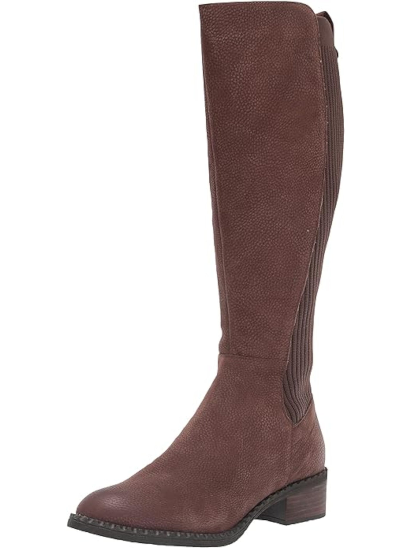 GENTLE SOULS KENNETH COLE Womens Brown Goring Cushioned Round Toe Block Heel Zip-Up Riding Boot 5 M