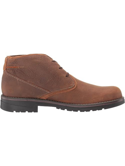 COLLECTION BY CLARKS Mens Brown Water Resistant Cushioned Removable Insole Morris Peak Round Toe Lace-Up Chukka Boots 8 W