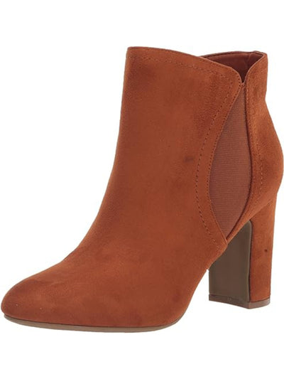 BANDOLINO Womens Orange Goring Padded Kella Almond Toe Block Heel Zip-Up Dress Booties 11 M