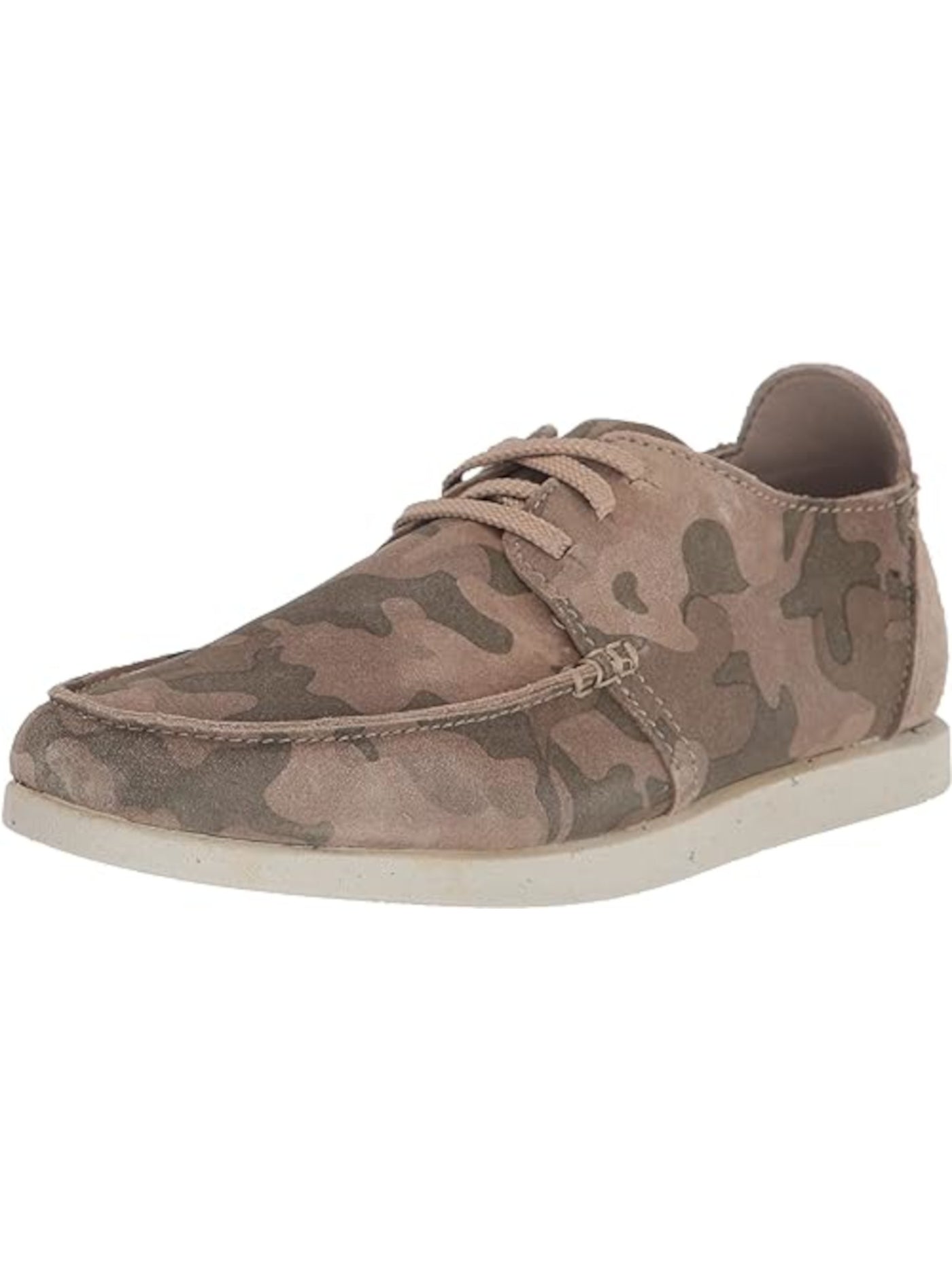 CLARKS COLLECTION Mens Beige Camouflage Breathable Removable Insole Shacrelite Round Toe Lace-Up Leather Sneakers 7 M