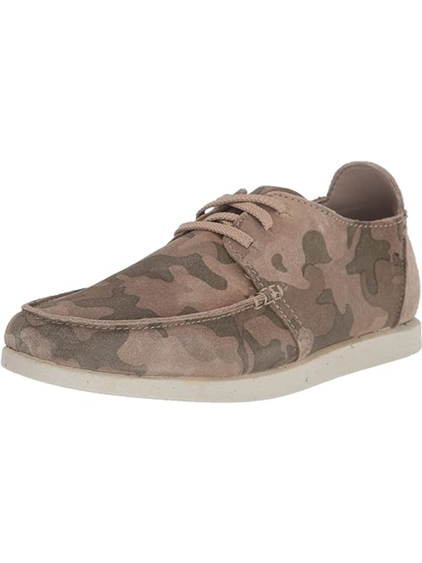 CLARKS COLLECTION Mens Beige Camouflage Breathable Removable Insole Shacrelite Round Toe Lace-Up Leather Sneakers Shoes 8.5 M
