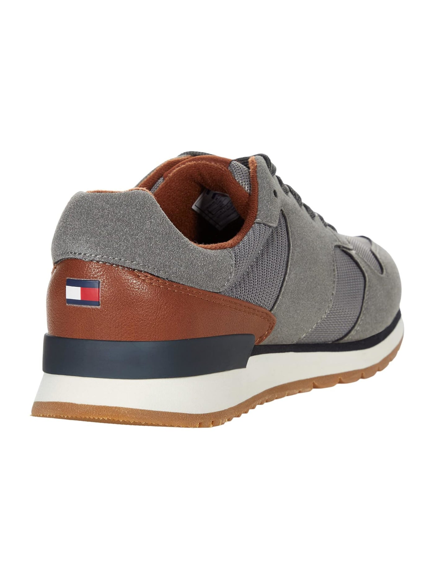 TOMMY HILFIGER Mens Gray Mixed Media Traction Sole Cushioned Anello Round Toe Lace-Up Sneakers Shoes 11
