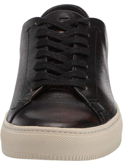 FRYE Mens Black Comfort Astor Round Toe Platform Lace-Up Leather Athletic Sneakers Shoes 11 D