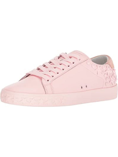 ASH Womens Pink Comfort Removable Insole Studded Dazed Round Toe Platform Lace-Up Leather Athletic Sneakers Shoes 41