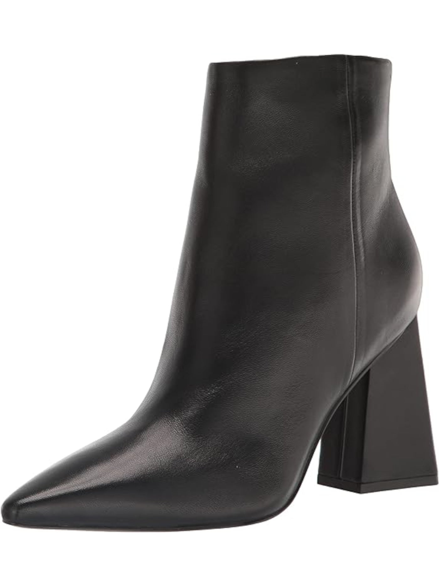 MARC FISHER LTD Womens Black Comfort Kulika Pointed Toe Block Heel Zip-Up Leather Heeled Boots 11 M