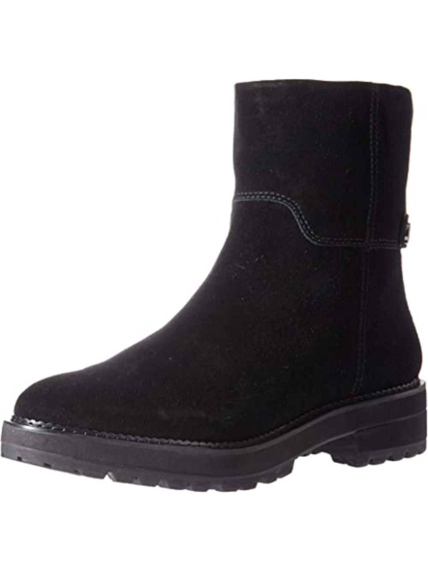 FRANCO SARTO Womens Black Lug Sole Waterproof Roalba 2 Round Toe Block Heel Zip-Up Boots Shoes 5 M