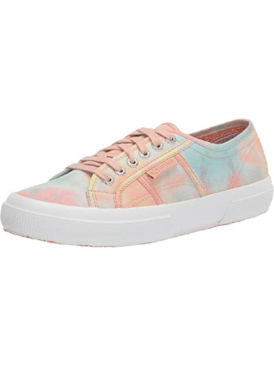 SUPERGA Womens Orange Tie Dye Traction Metal Eyelets Cushioned Logo Fantasy Cotu Round Toe Lace-Up Athletic Sneakers Shoes 39