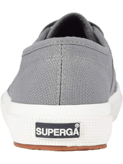 SUPERGA Womens Gray Dark Sage Eyelet Logo Cotu Round Toe Lace-Up Athletic Sneakers Shoes 37