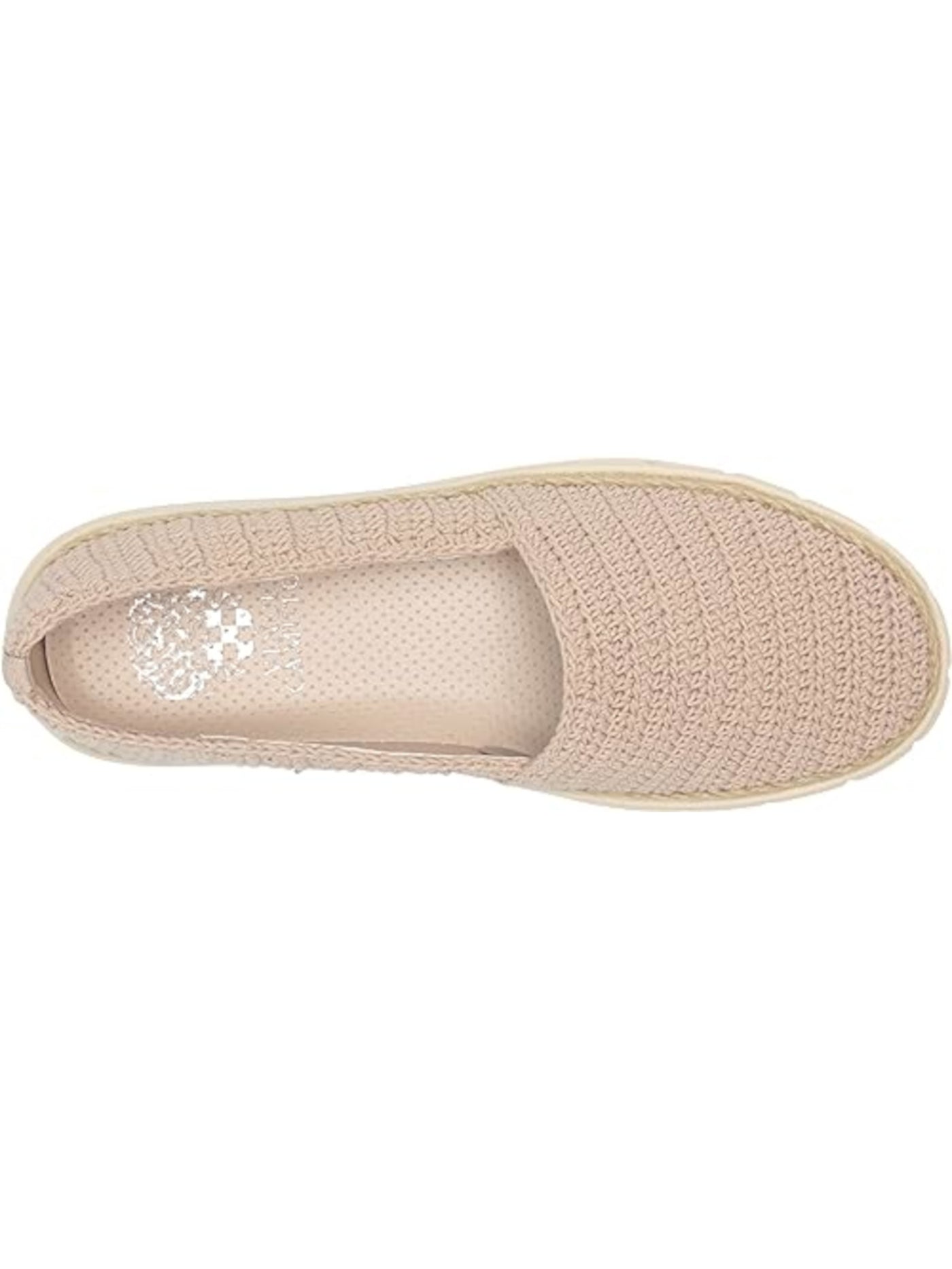 VINCE CAMUTO Womens Beige Removable Insole Woven Relinsta Round Toe Platform Slip On Sneakers Shoes 9 M