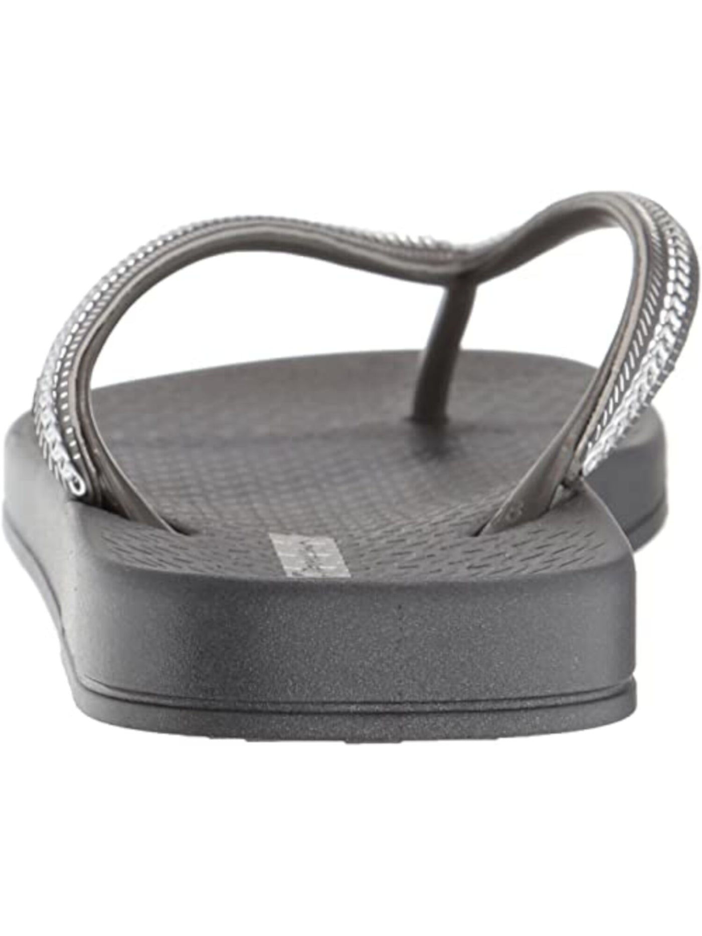 IPANEMA Womens Gray Comfort Metallic Ana Round Toe Wedge Slip On Flip Flop Sandal 7 M