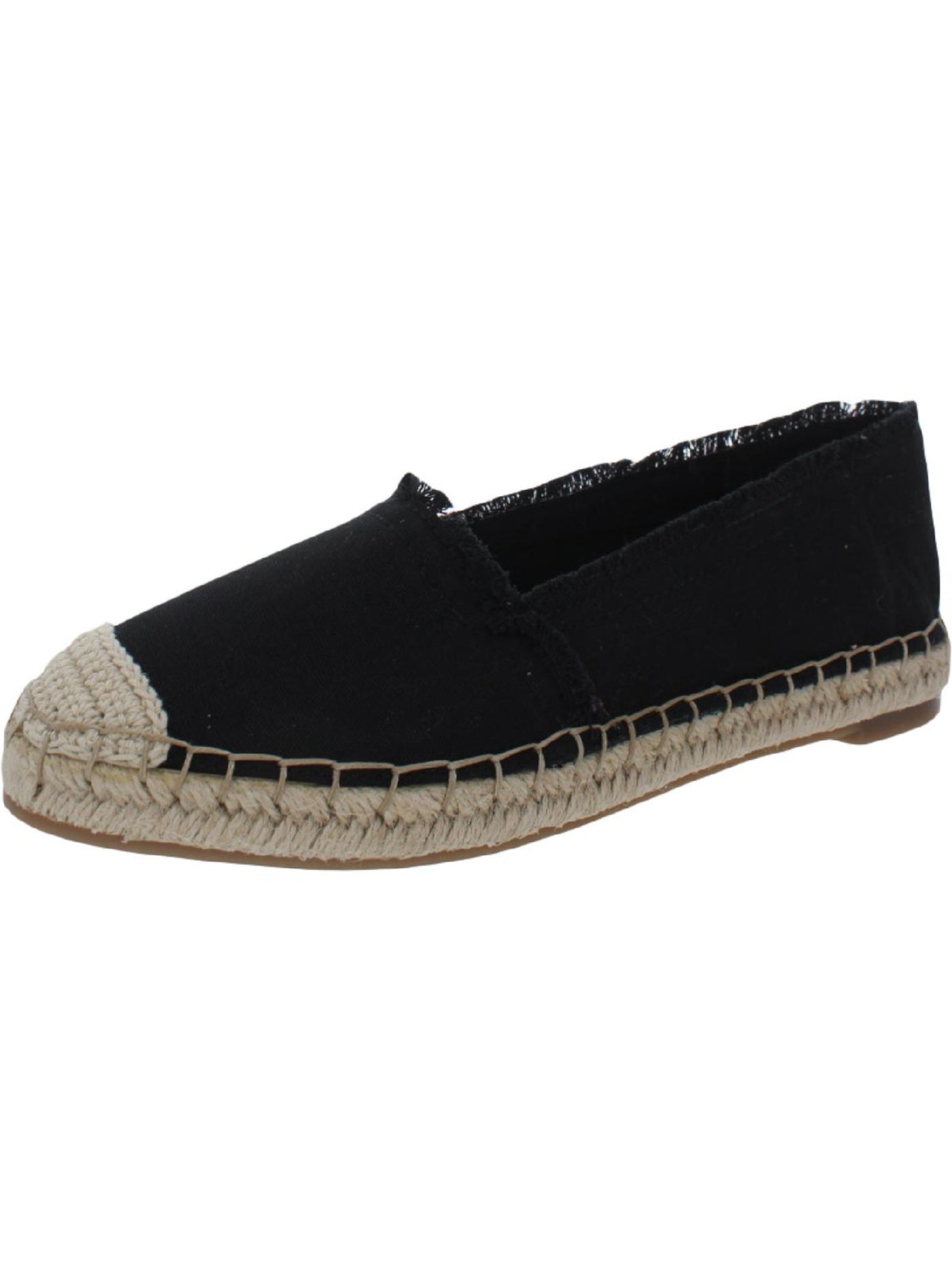 NINE WEST Womens Black Cap Toe Fringed Cushioned Maybe Round Toe Platform Slip On Espadrille Shoes 8.5 M