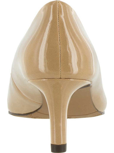EASY STREET Womens Beige Padded Comfort Pointe Pointed Toe Kitten Heel Slip On Dress Pumps Shoes 9 M