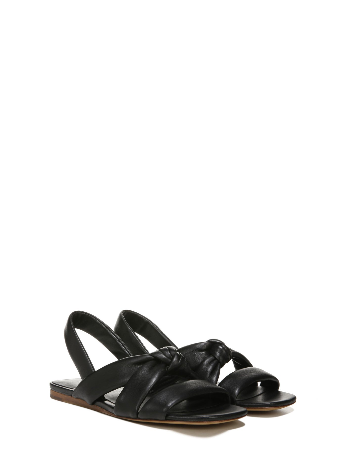 VINCE. Womens Black Cushioned Elm Square Toe Slip On Leather Slingback Sandal 9.5 M