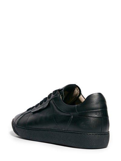 ALLSAINTS Mens Black Sheer Round Toe Platform Lace-Up Leather Athletic Sneakers Shoes 41