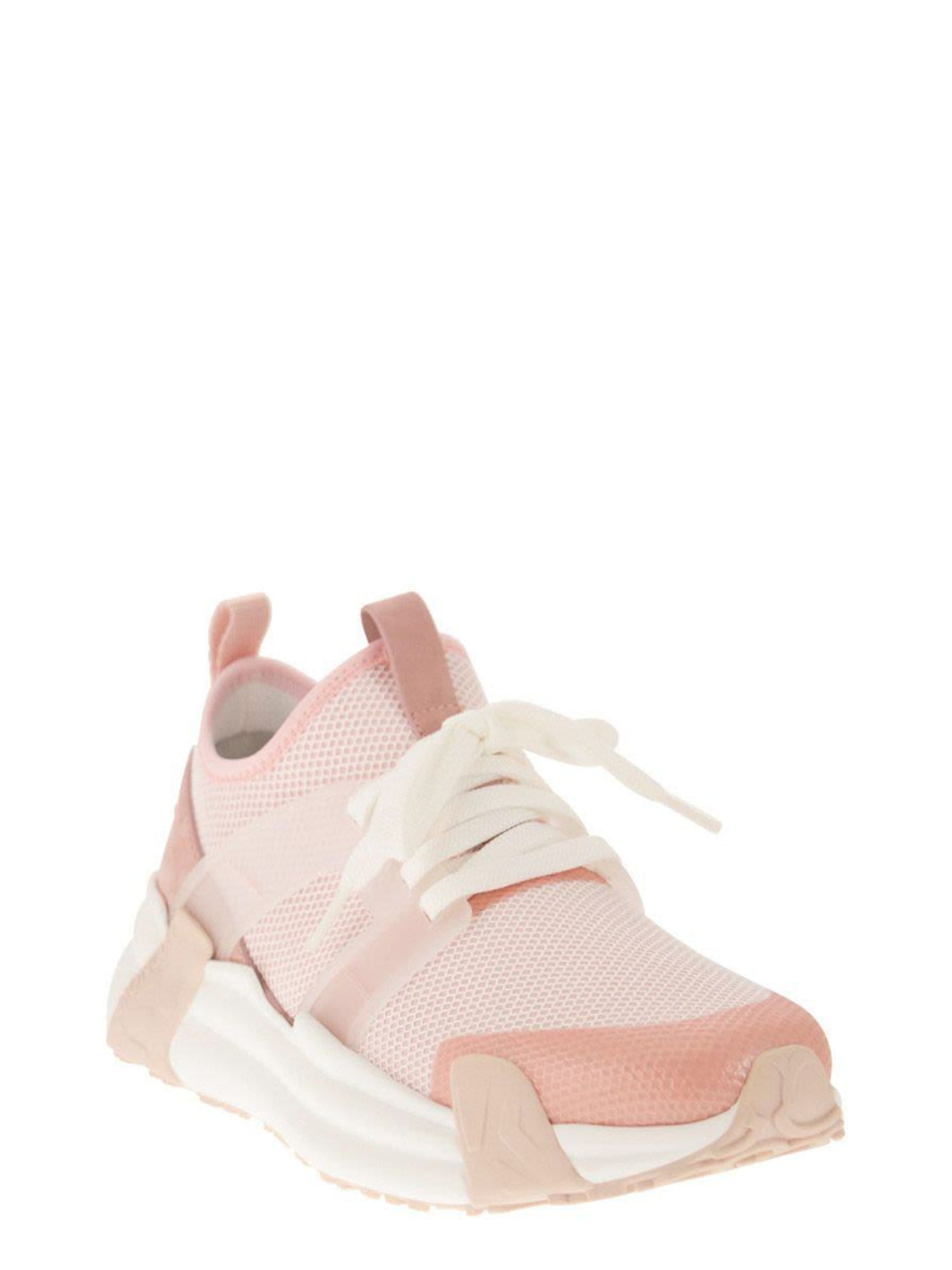 MONCLER Womens Pink Pull Tab Stretch Removable Insole Lunarove Round Toe Wedge Lace-Up Leather Athletic Sneakers 38