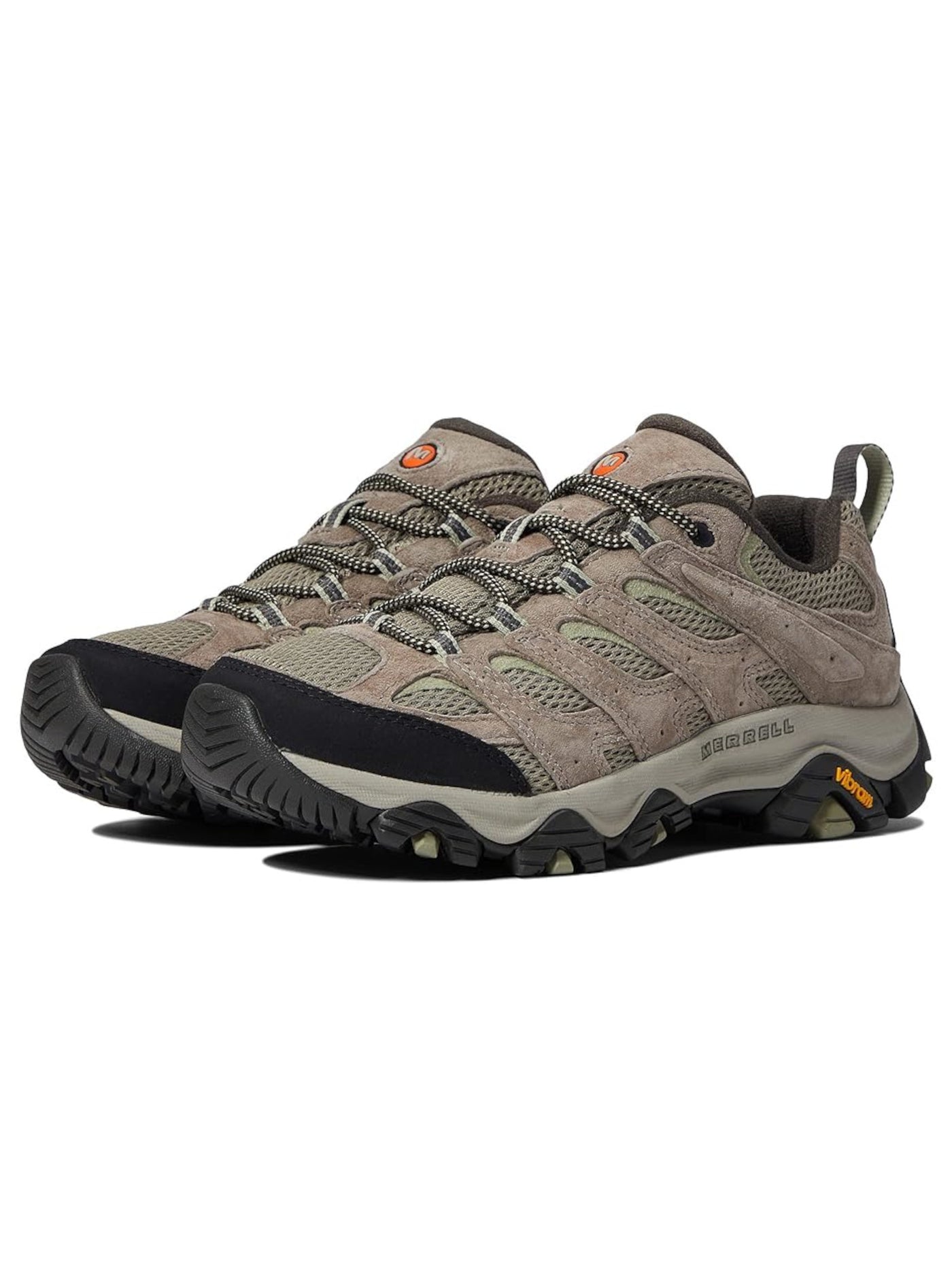 MERRELL Womens Gray Mixed Media Back Pull-Tab Breathable Moab 3 Round Toe Lace-Up Leather Sneakers Shoes 9.5