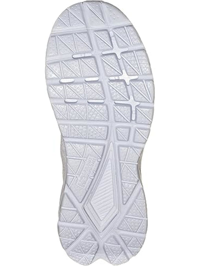 HOKA Womens White Mixed Media 1" Platform Breathable Logo Accent Treaded Padded Mach 5 Round Toe Wedge Lace-Up Sneakers Shoes B