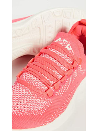 ATHLETIC PROPULSION LABS Womens Pink Removable Insole Pull Tab Cushioned Techloom Breeze Round Toe Wedge Lace-Up Athletic Running Shoes