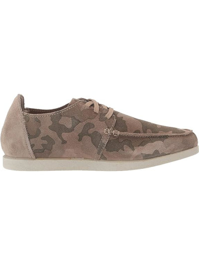 CLARKS COLLECTION Mens Beige Camouflage Breathable Removable Insole Shacrelite Round Toe Lace-Up Leather Sneakers Shoes 7 M