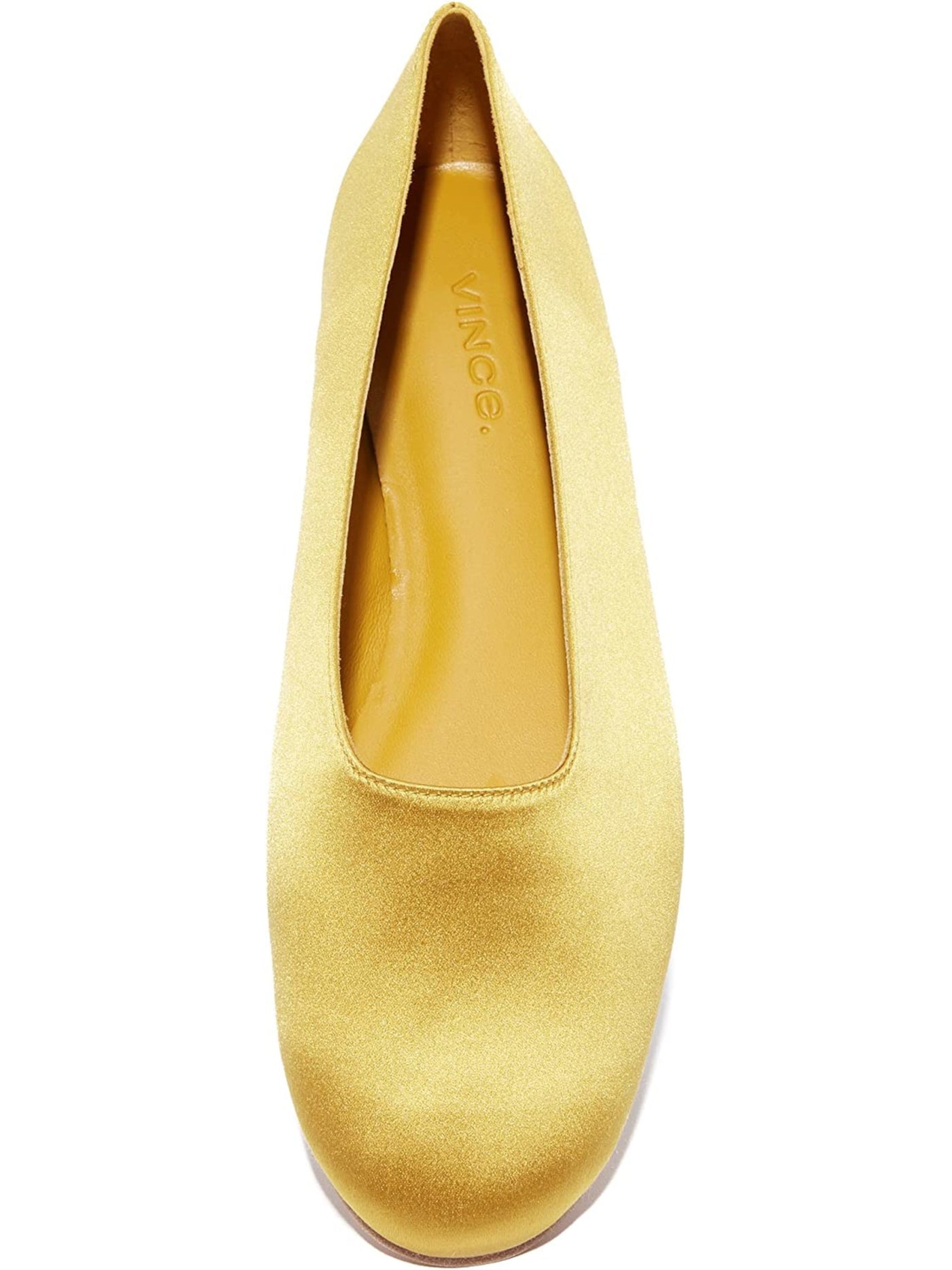 VINCE. Womens Fawn Yellow Padded Maxwell Round Toe Slip On Dress Flats Shoes M