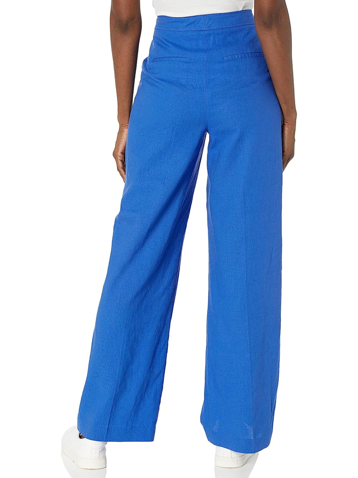 ANNE KLEIN Womens Blue Zippered Semi Sheer High Waist Pants 10