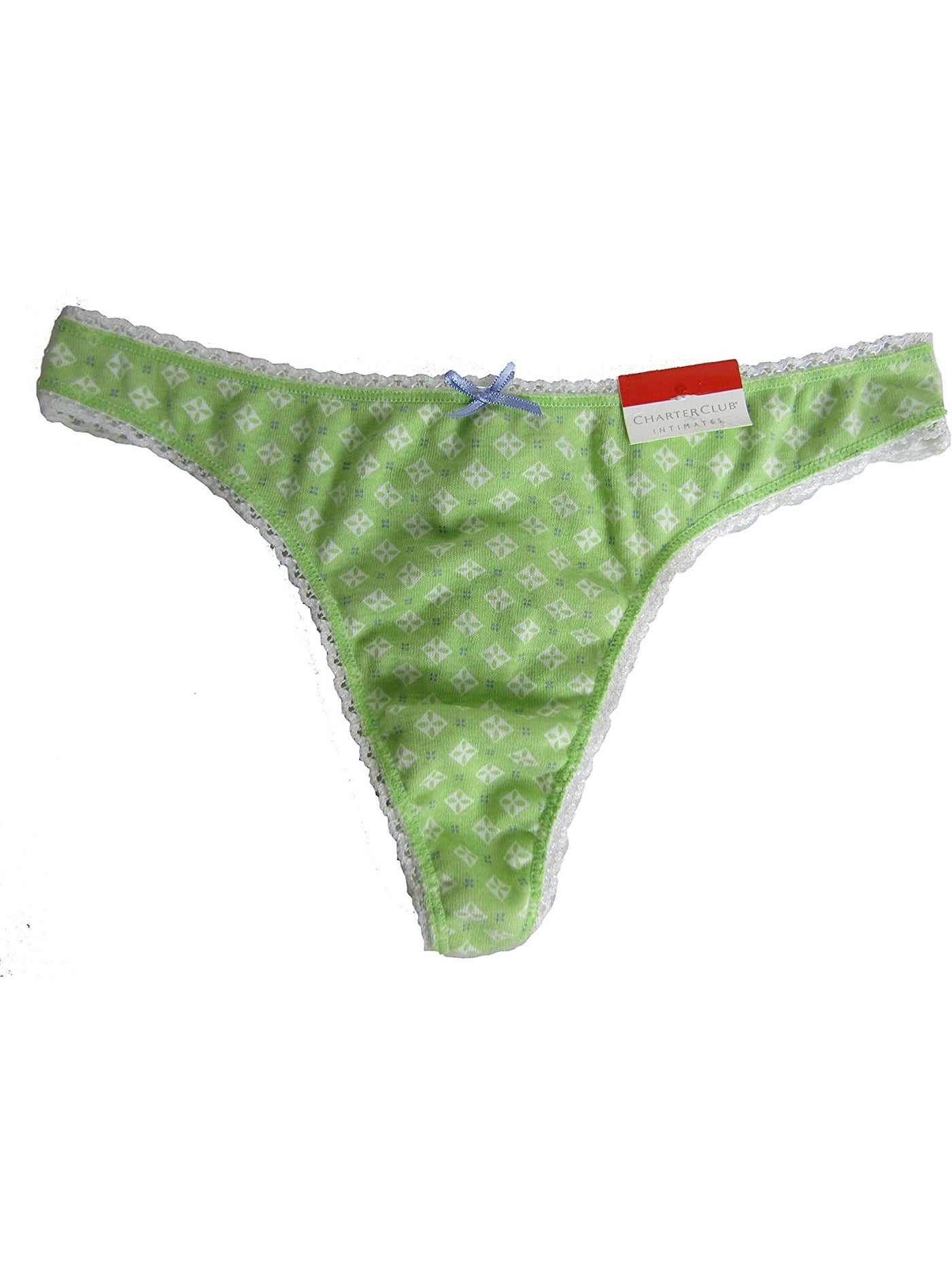 CHARTER CLUB Intimates Green 100% Cotton Everyday Thong Size: S
