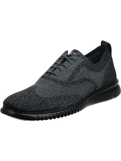 COLE HAAN GRANDSERIES Mens Black Colorblock Knit Back Pull-Tab Padded 2.zer�grand Wingtip Toe Wedge Lace-Up Oxford Shoes 12 M