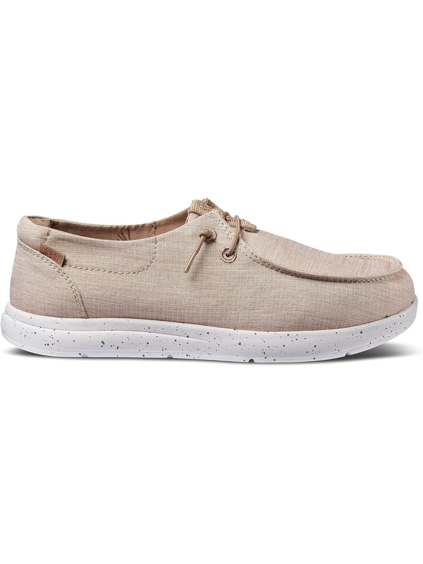 REEF Womens Beige Marled Stretch Laces Padded Breathable Arch Support Cushion Coast Round Toe Wedge Slip On Sneakers Shoes 9.5