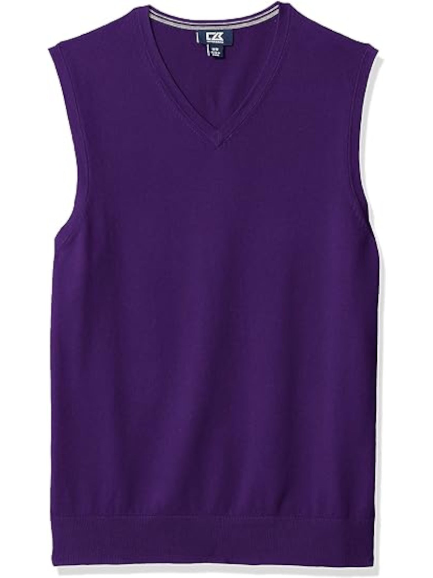 CUTTER & BUCK Mens Purple V Neck Classic Fit Knit Sweater Vest M