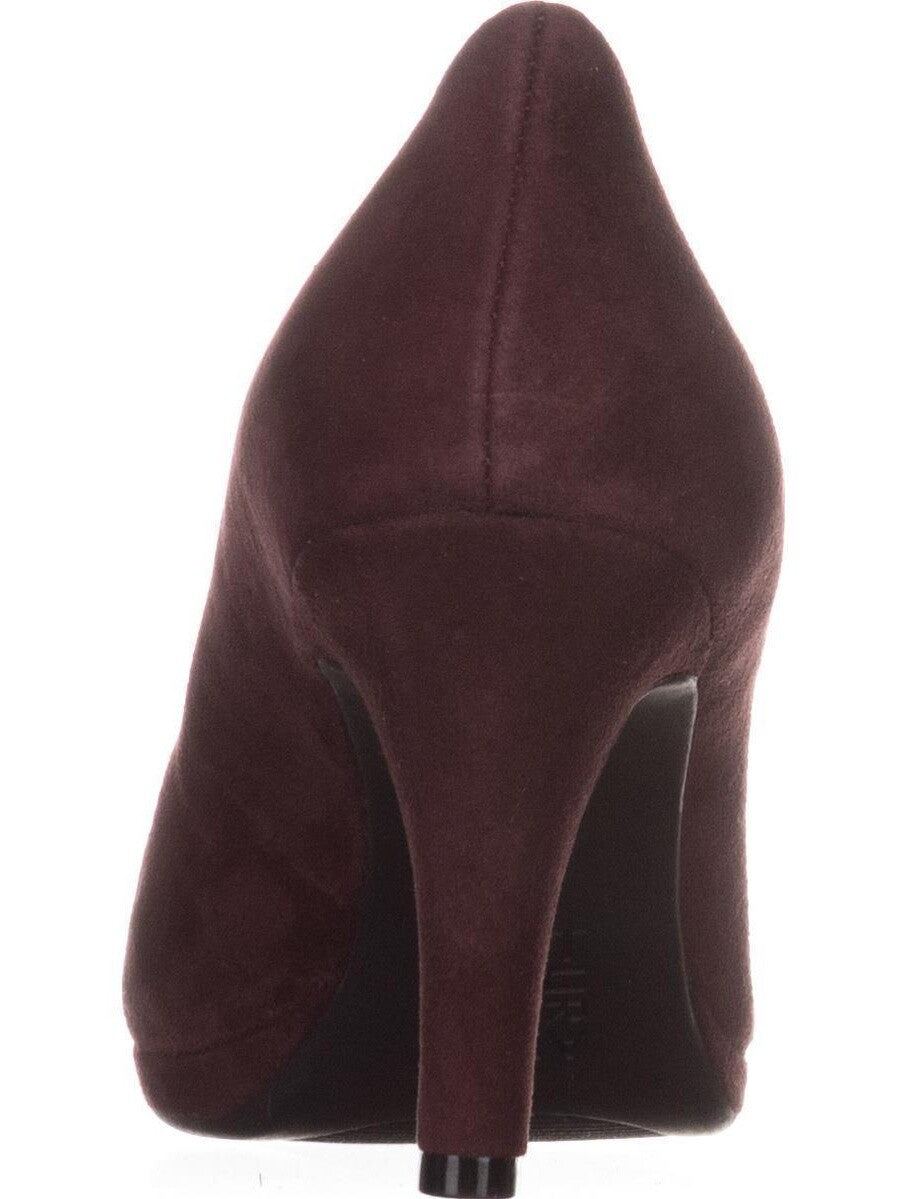NATURALIZER Womens Purple Contour+ Comfort Technology Cushioned Non-Slip Michelle Round Toe Block Heel Slip On Leather Dress Pumps 10 M