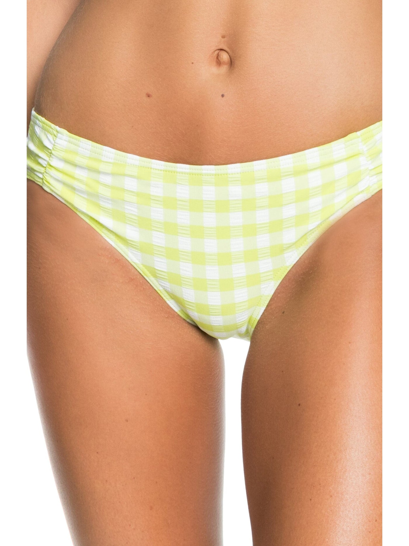 ROXY Women's Green Printed Full Coverage Lined Stretch Beautiful Sun Bikini Swimsuit Bottom M