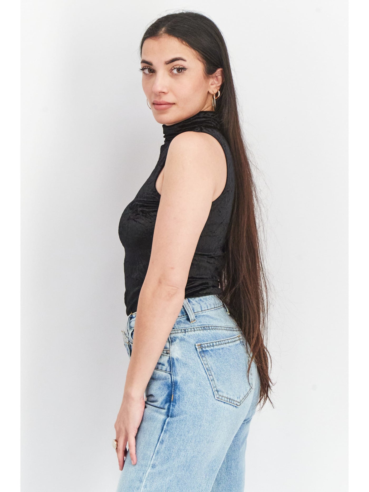 MAISIE Womens Unlined Snap Button Gusset Bodysuit