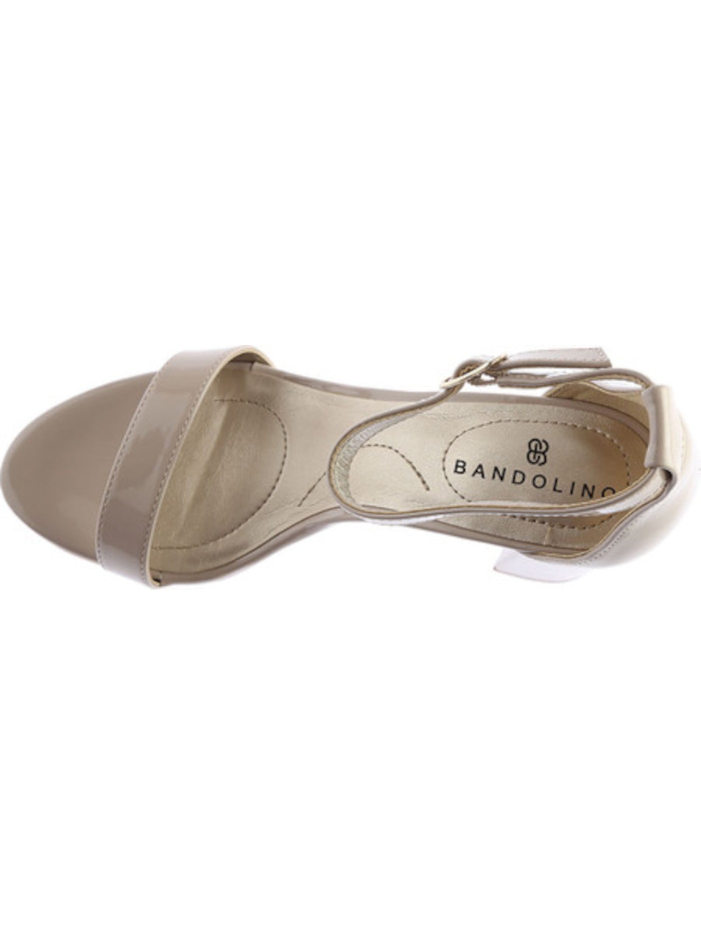 BANDOLINO Womens Beige Ankle Strap Comfort Armory Round Toe Block Heel Buckle Dress Sandals 5 M