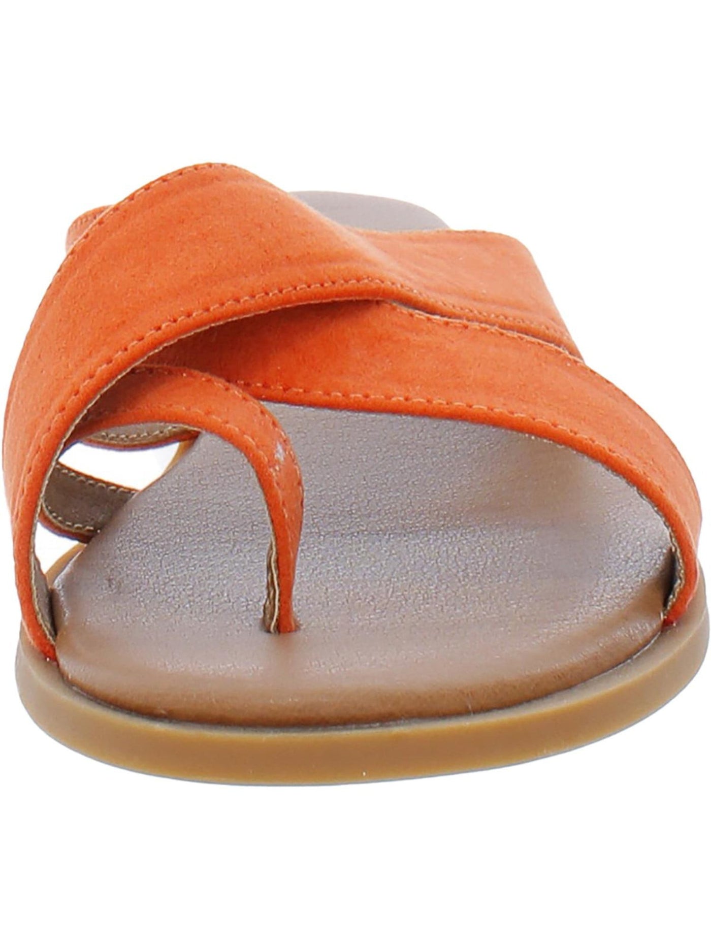 STYLE & COMPANY Womens Orange Cushioned Carolyn Round Toe Slip On Sandals Shoes 6 M