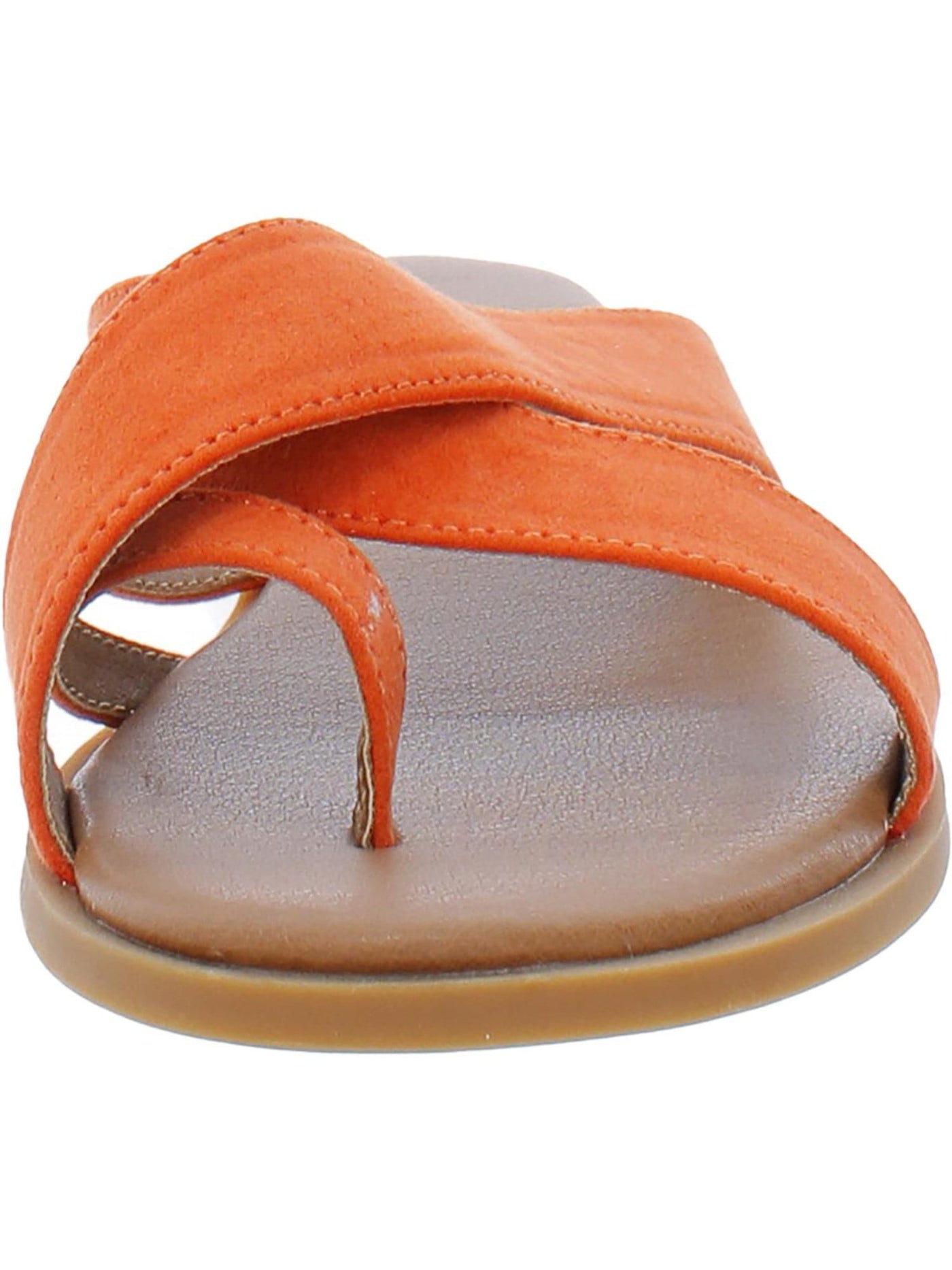 STYLE & COMPANY Womens Orange Cushioned Carolyn Round Toe Slip On Sandals Shoes 7 M