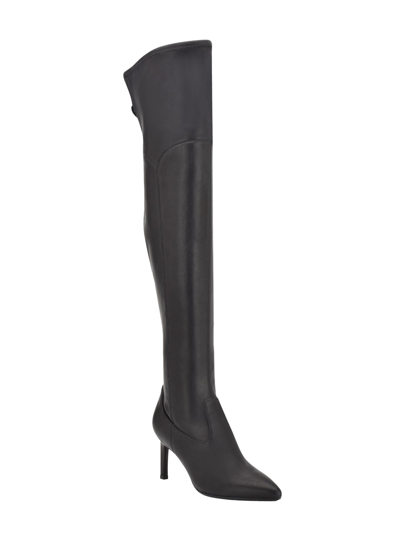 CALVIN KLEIN Womens Black Goring Padded Sacha Pointy Toe Stiletto Zip-Up Dress Boots 9.5 M