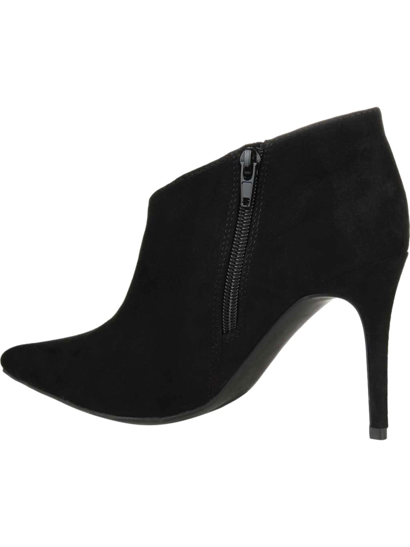 JOURNEE COLLECTION Womens Black Padded Demmi Pointed Toe Zip-Up Booties 10 M