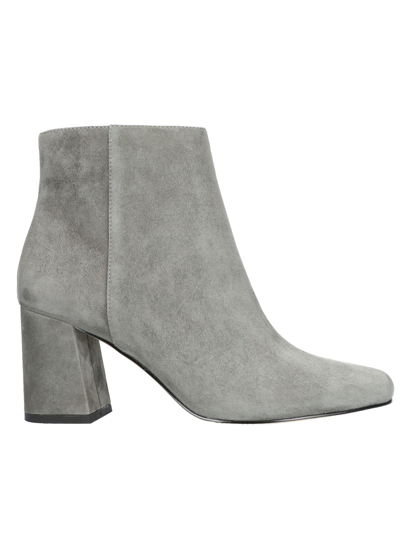 BELLA VITA Womens Gray Wilma Square Toe Block Heel Zip-Up Booties 9.5 N